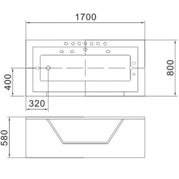 акриловая ванна weltwasser ww hb gotleuba 170х80 wt l 10000005707 с гидромассажем