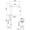 смеситель для раковины с донным клапаном webert one-x ox830102441