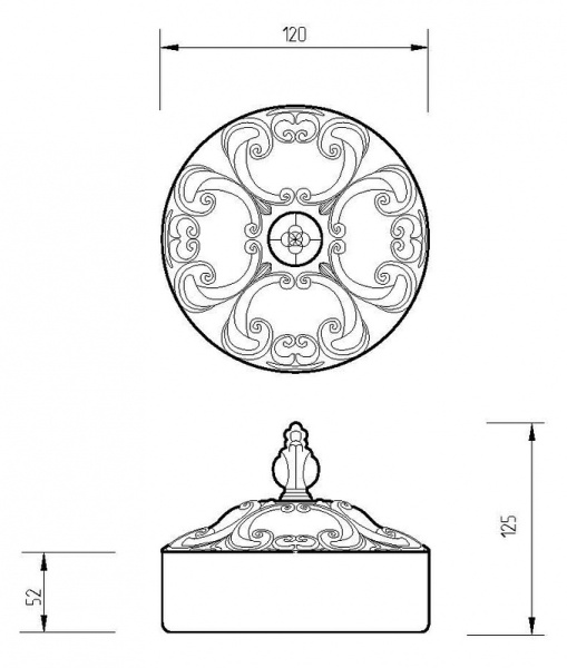 Контейнер для хранения Migliore Elisabetta 16990 цвет бронза