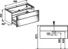 тумба под раковину keuco royal reflex трюфель 100 см 34070 140000