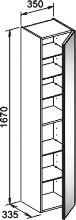 шкаф-пенал для ванной keuco royal reflex 35 34030 410001 белый