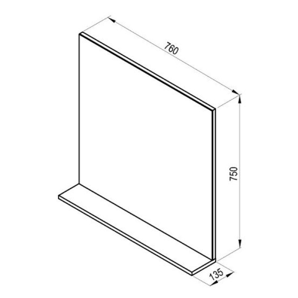 зеркало ravak rosa ii 76 x000001298 капучино