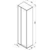 шкаф пенал ravak step 43 x000001419 подвесной белый дуб