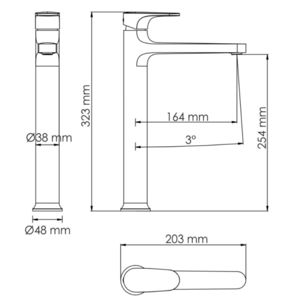 смеситель для раковины wasserkraft asphe 7703h