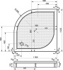 душевой поддон из искусственного камня эстет омега 100x100 фр-00000763