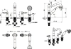 смеситель на борт ванны boheme royal cristal 396-royal/crst хром