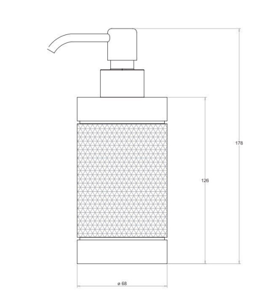Дозатор для мыла Bertocci Officina 01 127 7548 0800 черный матовый
