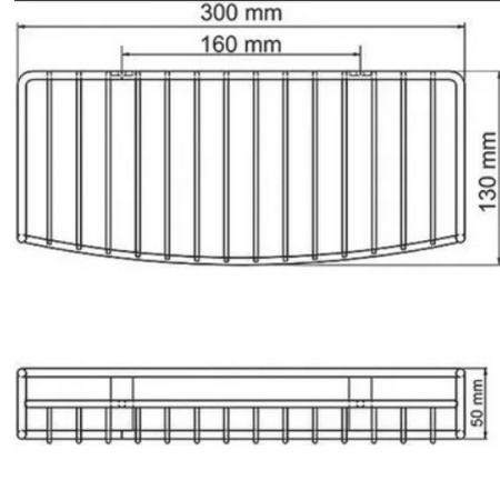 полка корзина wasserkraft k-141133 цвет хром