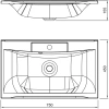 раковина полувстраиваемая из искусственного мрамора art&max am-lav-750-mr-fp для мебели bianchi