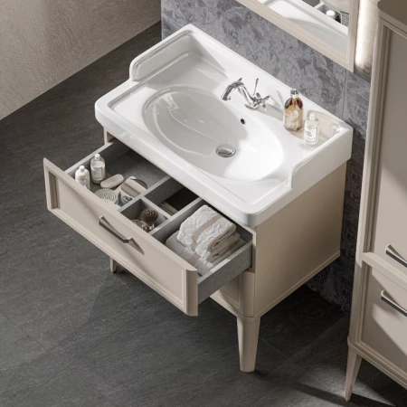 раковина kerama marazzi pompei 80 po.wb.80 белая глянцевая