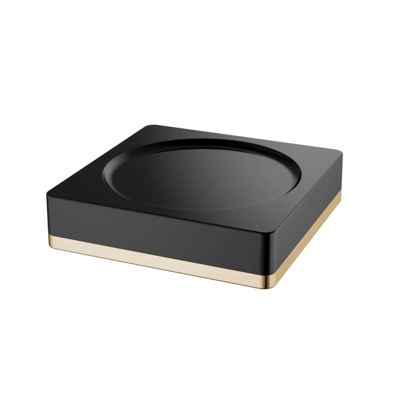 Мыльница Boheme 10960-B-G Черная Хром