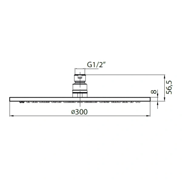 верхний душ 300 мм cezares czr-sp2-01, хром