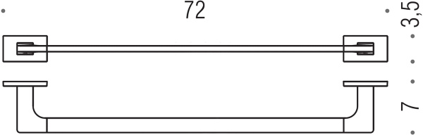 Полотенцедержатель 72 см Colombo Design Look B1611.BM