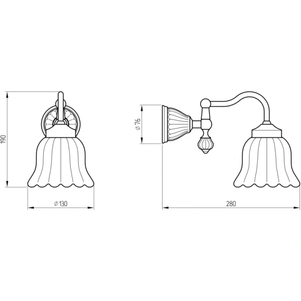 светильник migliore olivia 24668 цвет золото