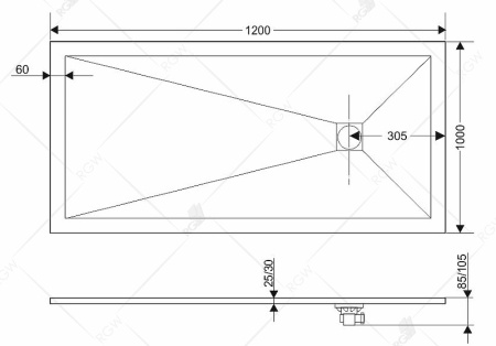 душевой поддон из искусственного камня rgw stone tray st-tr 100x90 16152910-11 терракот