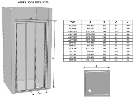 душевая дверь ravak supernova asdp3-100 00va0ur2z1 профиль сатин стекло transparent