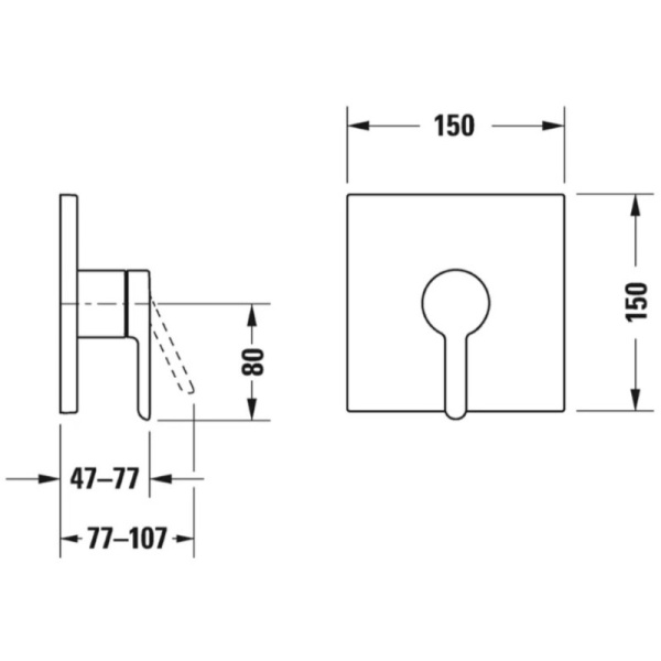 смеситель для душа duravit c14210009010 цвет хром