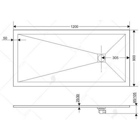 душевой поддон из искусственного камня rgw stone tray st-b 120x90 16152912-04 черный