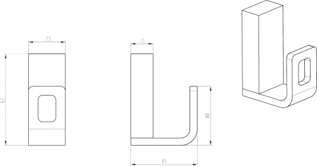 крючок boheme q 10946-gm оружейная сталь