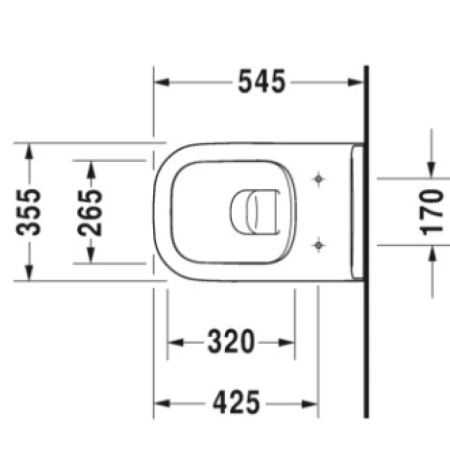 унитаз подвесной безободковый duravit d-code 45700900a1, с сиденьем микролифт, цвет белый.