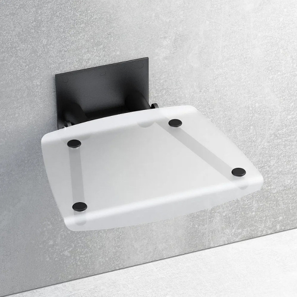 сиденье для душа ravak ovo-b clear/black b8f0000045 прозрачное черное