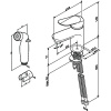 смеситель для раковины am.pm sunny f85c03000 с гигиеническим душем