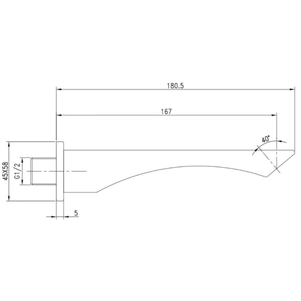 излив для ванны lemark lm5881cw