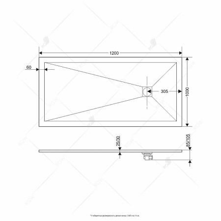 душевой поддон из искусственного камня rgw stone tray st-co 120x100 16152012-10 бетон цемент