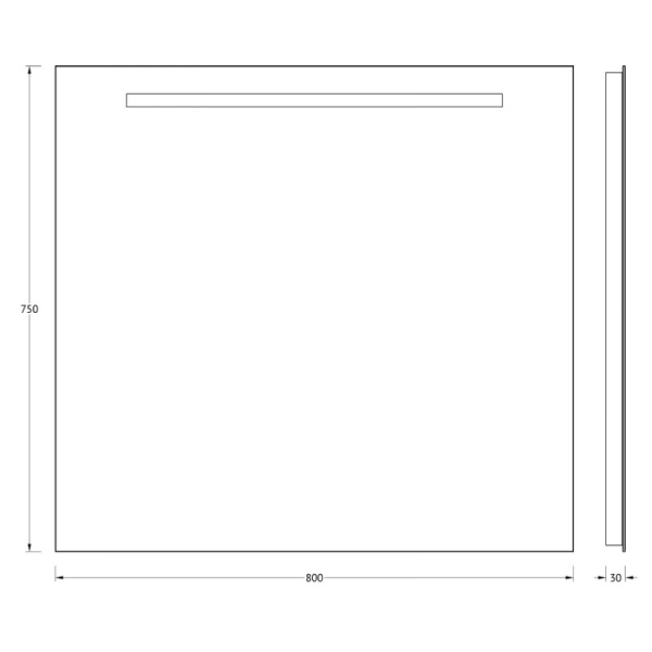 зеркало evoform lumline 75х80 с подсветкой