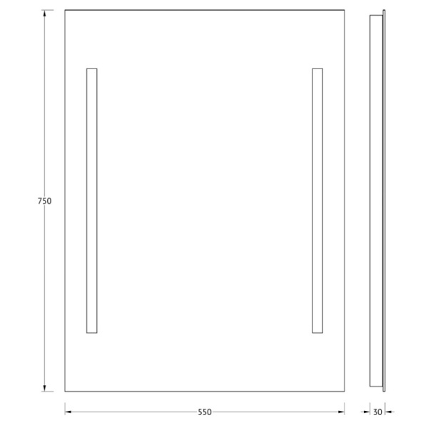 зеркало evoform lumline by 2014 55x75