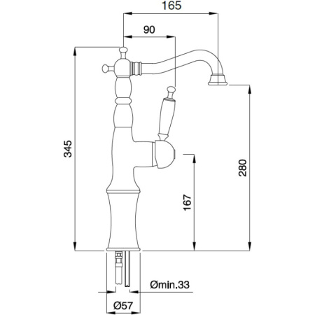 смеситель для раковины migliore oxford ml.oxf-6317.bi.cscr