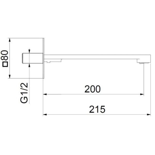 излив для ванны 200 мм webert one-x ac1073015