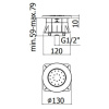 боковой душ 130 мм paffoni zsof120cr