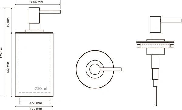Дозатор для мыла Bemeta Gamma 145609320