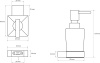дозатор для жидкого мыла bemeta via 135009042