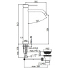 смеситель для раковины с донным клапаном paffoni light lig085cr