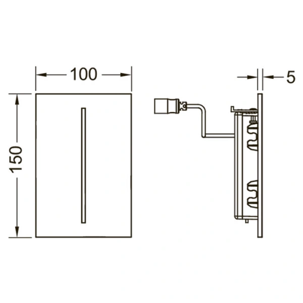 панель смыва писсуара tece tecefilo-velvet 9242019 230 в белый