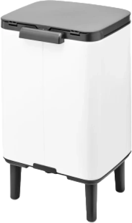 мусорное ведро brabantia bo hi 227165 7 л, белое