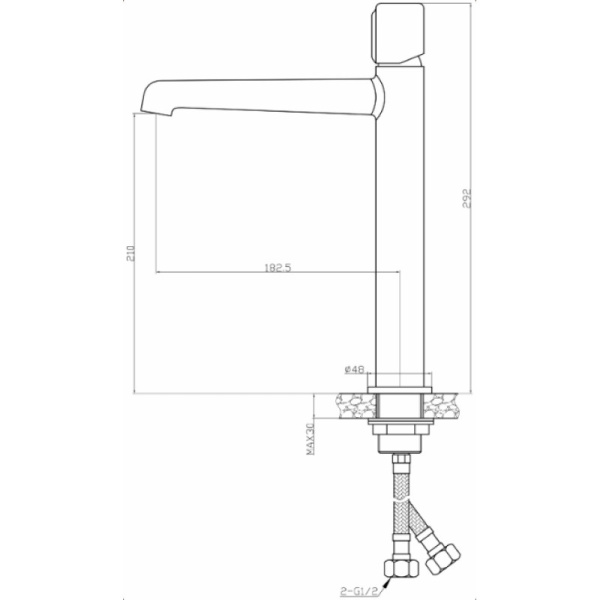 смеситель для раковины agger slim a2212100 цвет хром