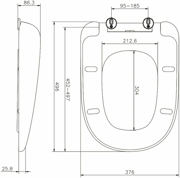 сиденье для унитаза am.pm sensation c307851wh с микролифтом