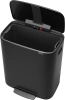 мусорное ведро brabantia bo pedal bin 211362 60 л, черное