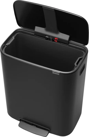 мусорное ведро brabantia bo pedal bin 211362 60 л, черное