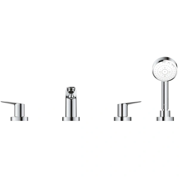 смеситель на борт ванны grohe bauedge new 2512010a