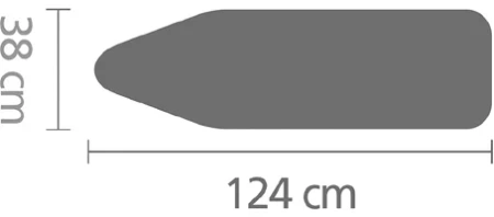 чехол для гладильной доски brabantia perfectfit b 134081 124x38, металлизированный