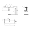 раковина накладная 100 см ideal standard strada ii t300201