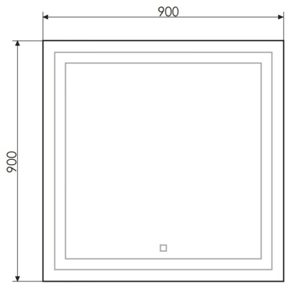 зеркало comforty квадрат 90 с подсветкой