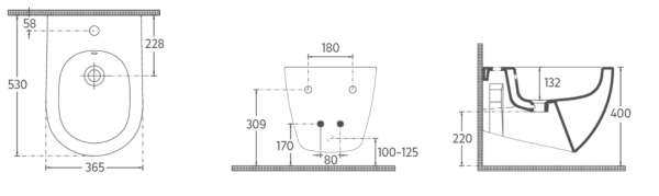 биде isvea infinity подвесной шгв 365*530*400 цвет белый слоновая кость матовый terrazzo