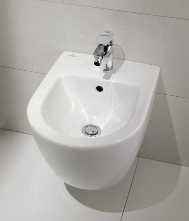 биде подвесное villeroy & boch subway 7400 00r1 alpin, сeramicplus