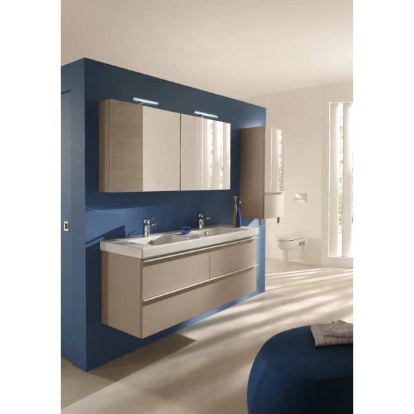 раковина подвесная 140 см jacob delafon odeon up e4779-00, двойная, цвет белый