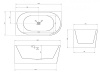 акриловая ванна abber ab9257-1.5 l 150x78 см, без гидромассажа, цвет белый